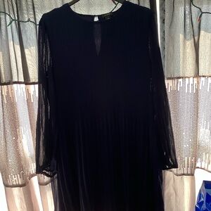 Halogen Navy Blue Long Sleeve Cocktail Dress